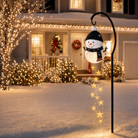 Hanging Star Lights Snowman