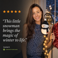 Hanging Star Lights Snowman